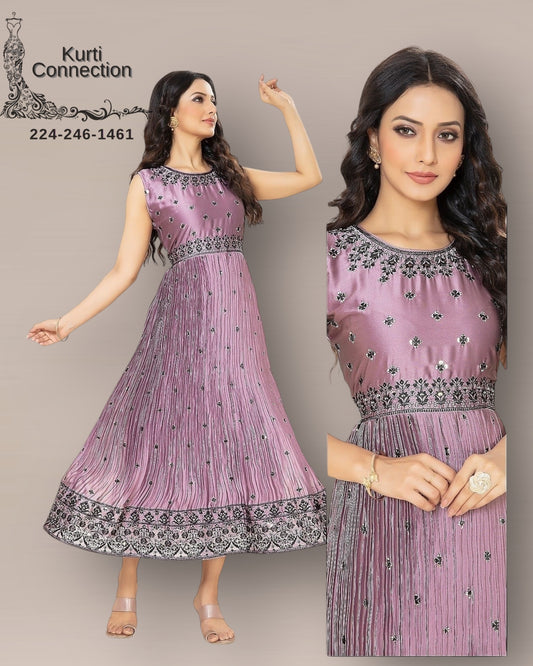 Silk long kurti