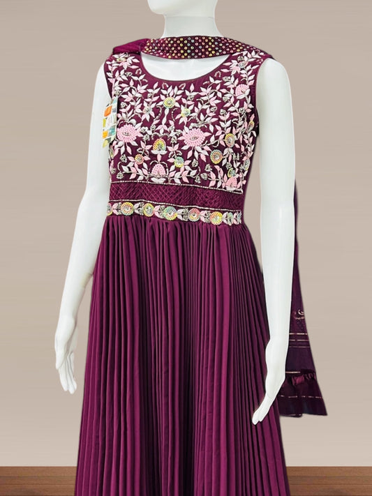 Chiffon long gown