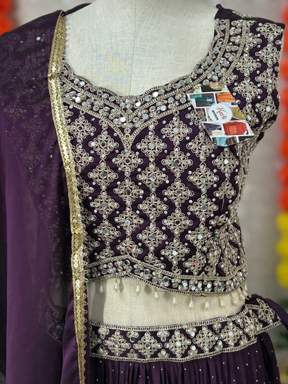 Chinon silk lehenga Choli set