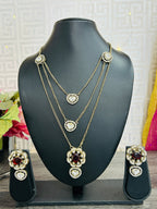 Moissanite Kundan necklace by Kurti Connection USA