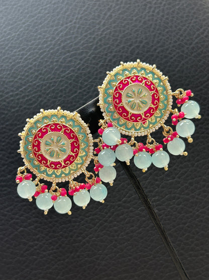 Meenakari earrings