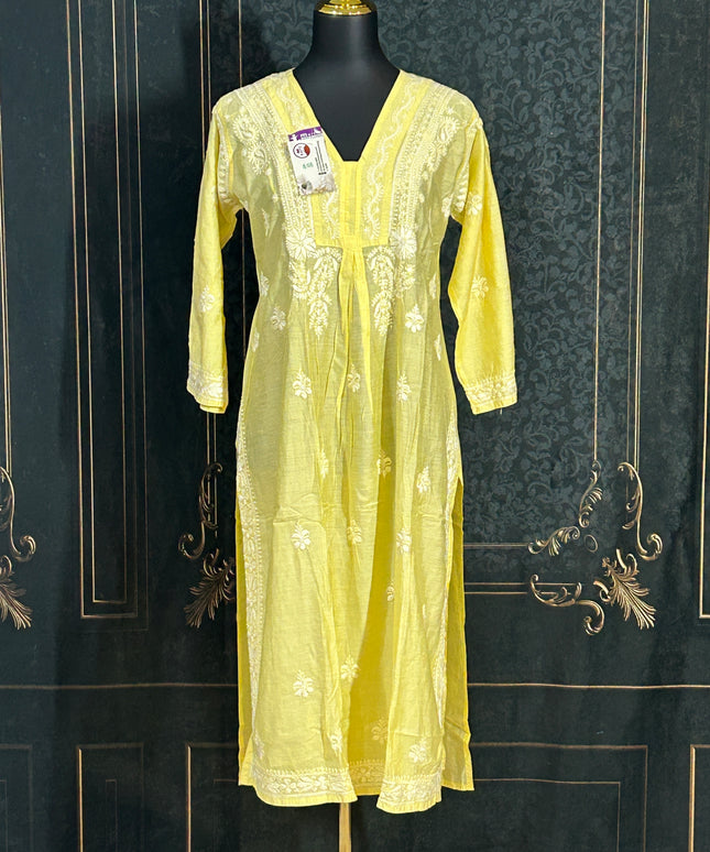 Modal silk chikankari kurti by Kurti Connection USA