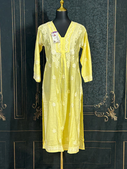 Modal silk chikankari kurti