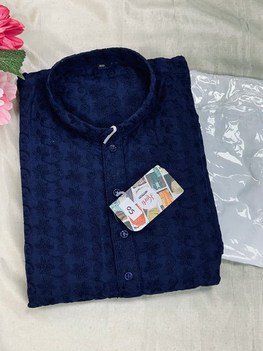 Chikankari cotton kurta set