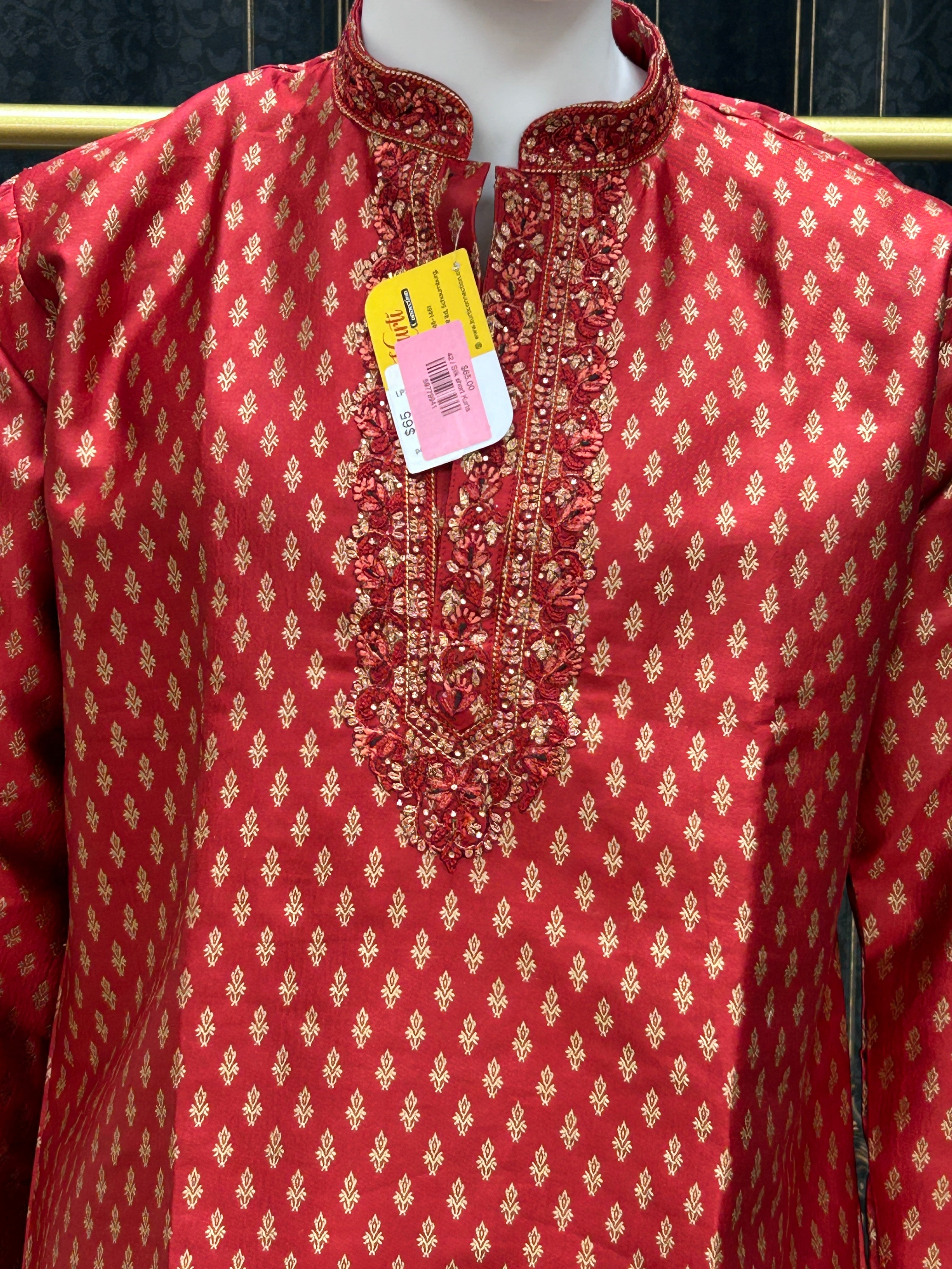 Silk short kurta for men