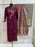 Modal silk salwar suit with banarasi dupatta