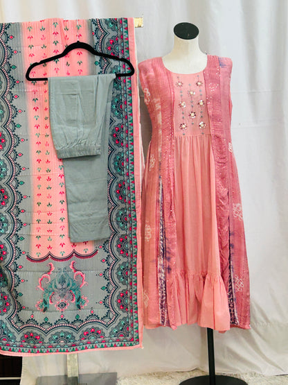Mulmul cotton Kurti set : SALE
