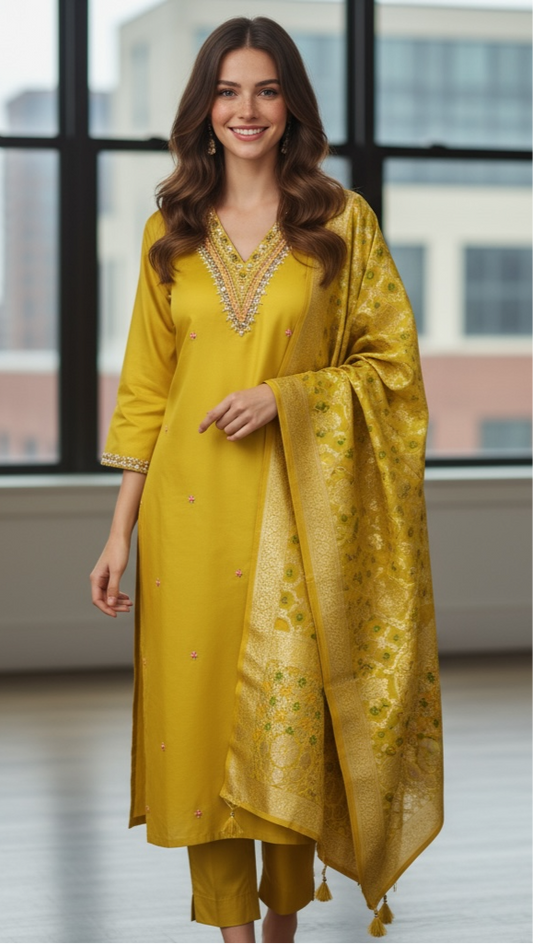 Modal silk suit