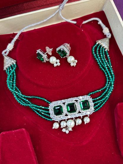 AD choker set : necklace