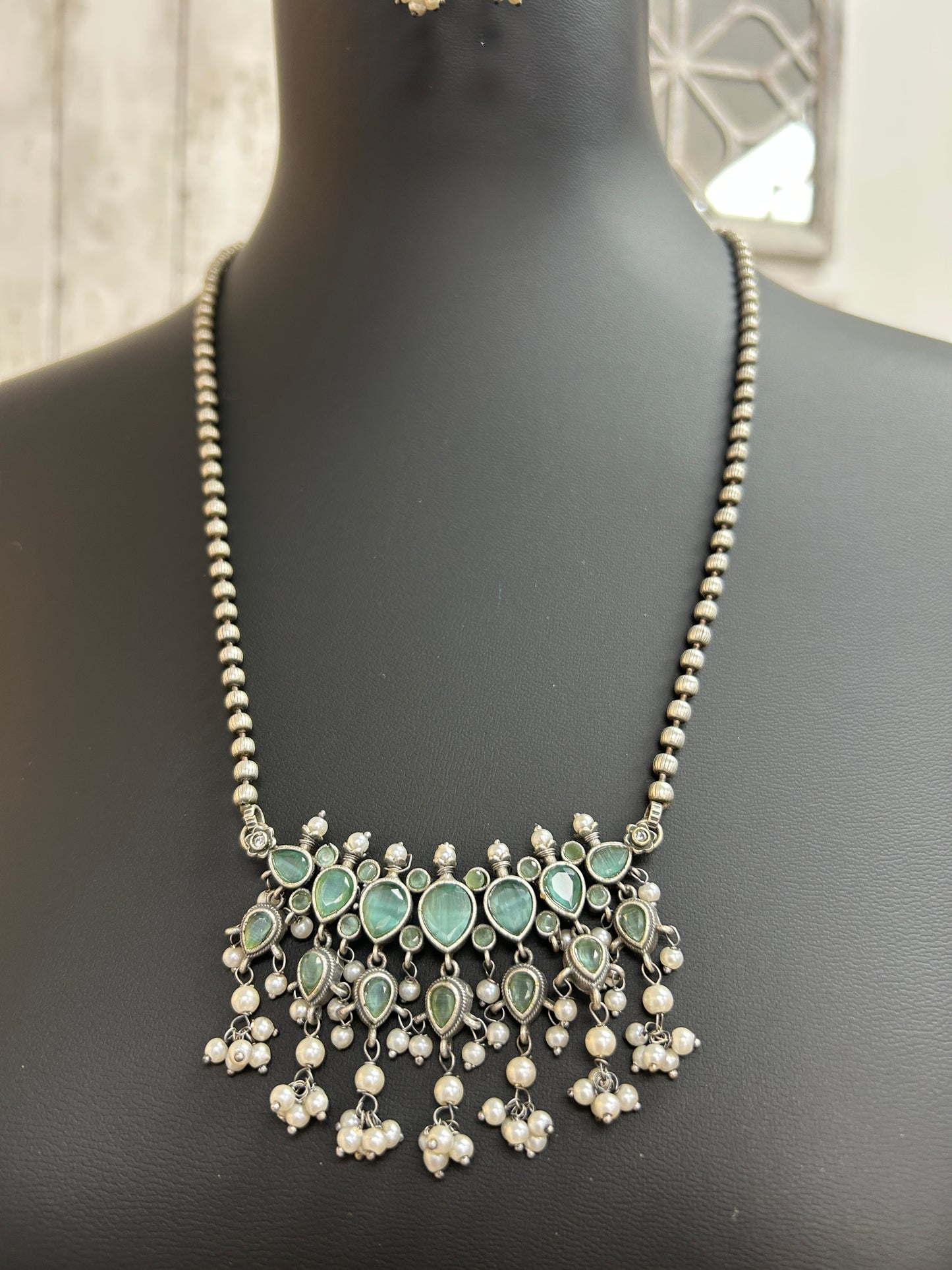 Oxidized necklace set