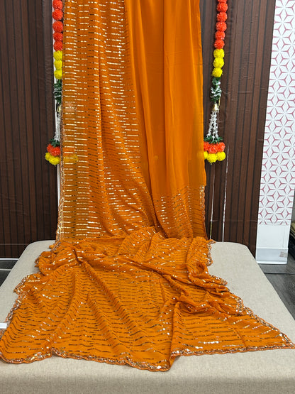 Sequin saree