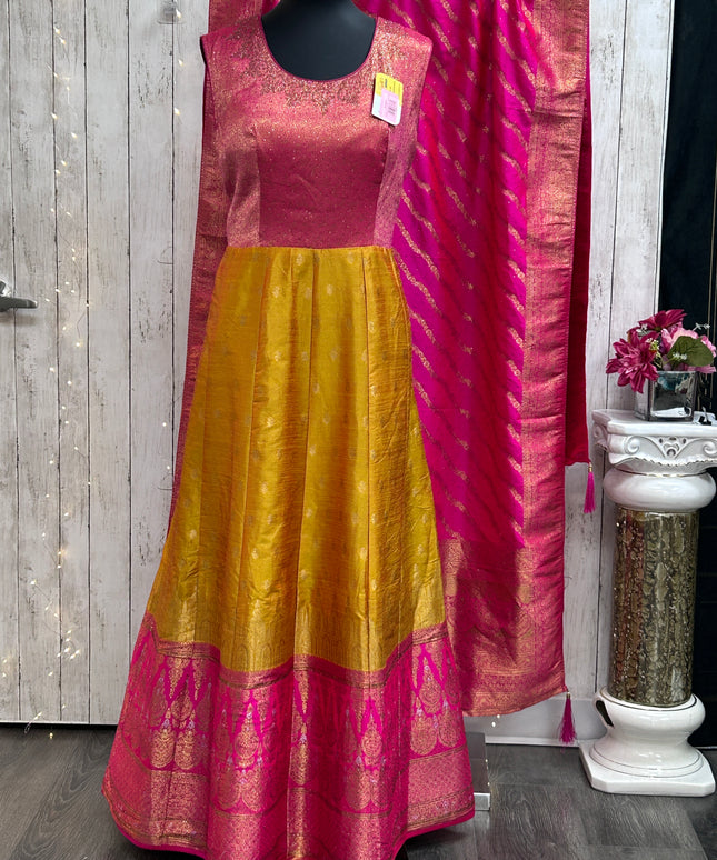 Kanjivaram silk long gown
