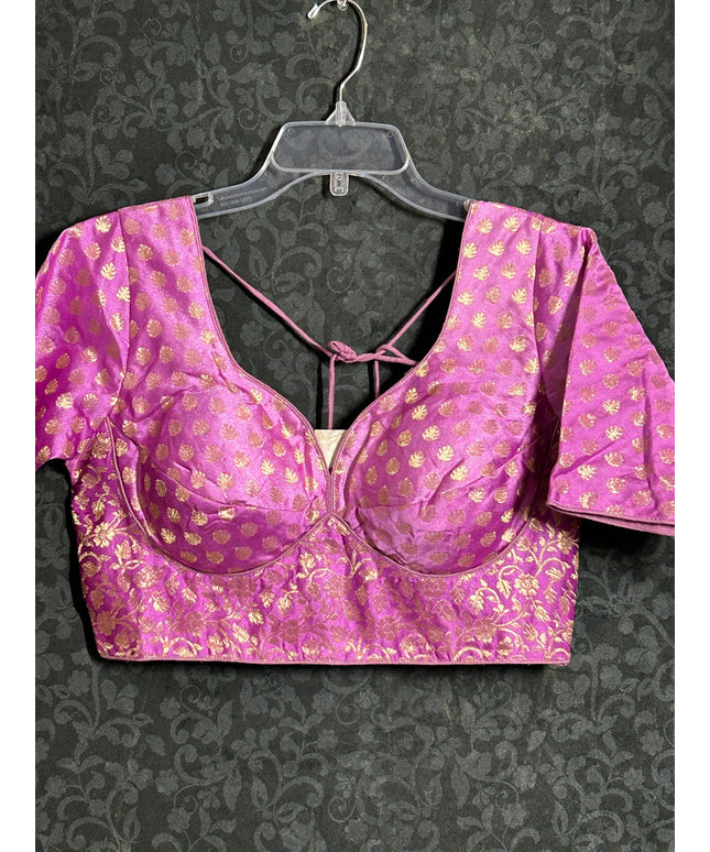 Jacquard silk blouse : light purple ( vegan silk)
