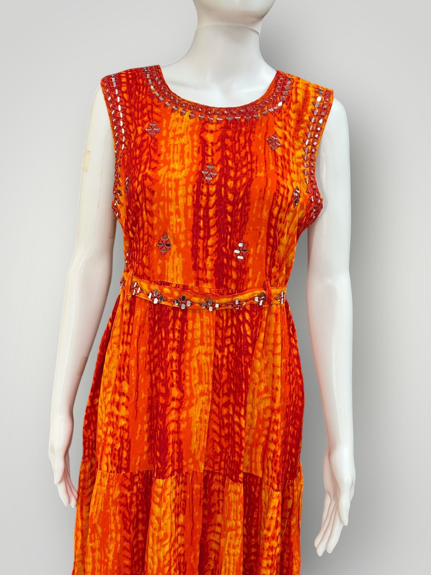 Dark orange: Rayon long Kurti