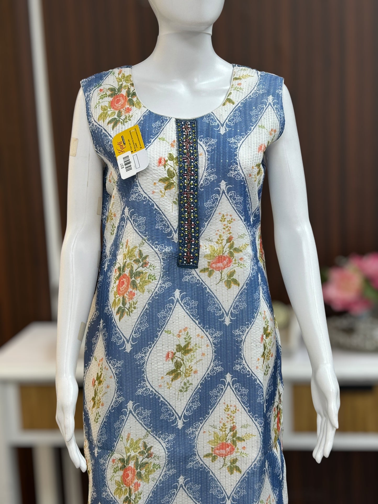 Light blue georgette kurti