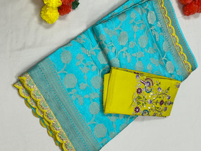 Party wear silk saree
