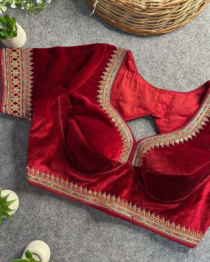 Velvet designer blouses