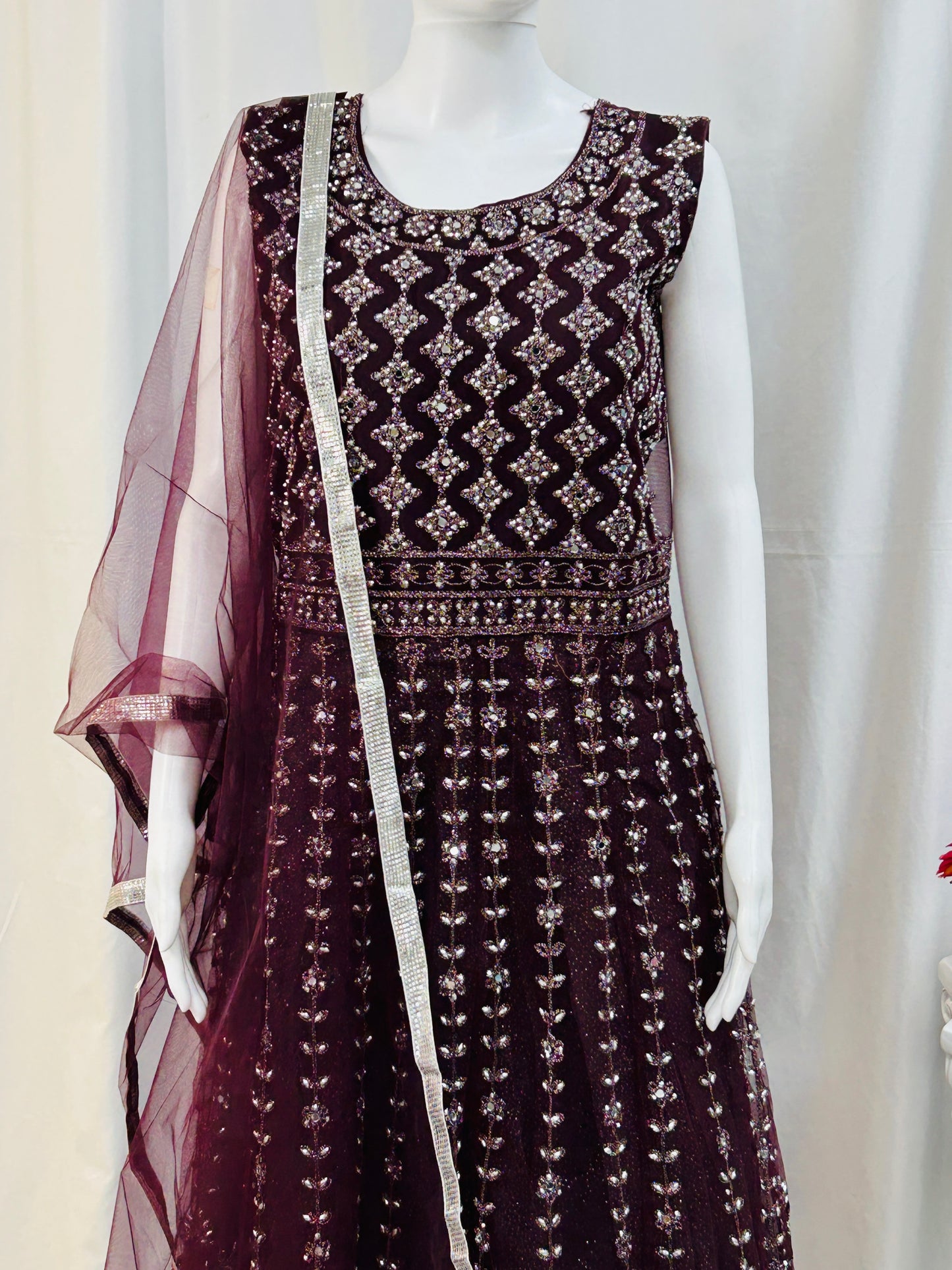 Purple : party wear long dress