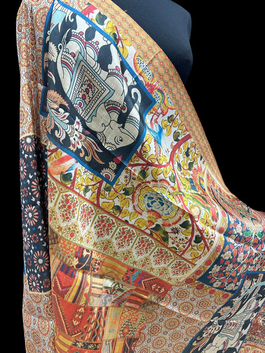 Kalamkari print dupatta