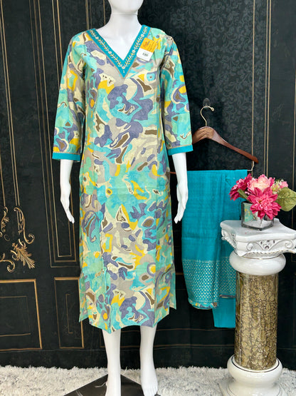 Modal silk salwar suit set