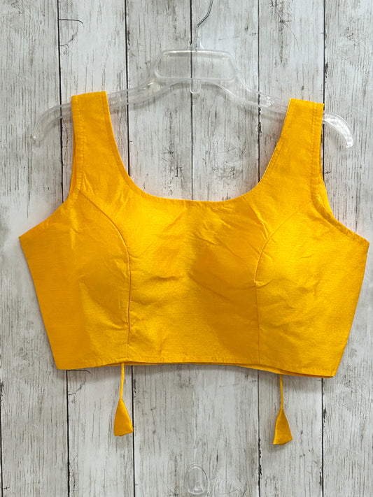 Yellow silk blouse