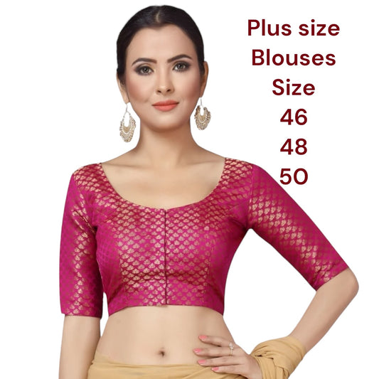 Pink brocade blouse