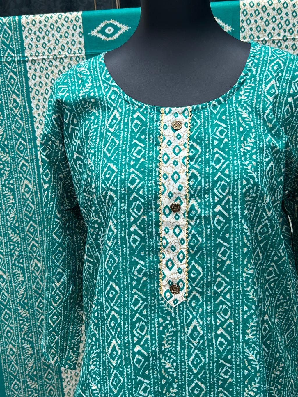 Printed cotton salwar suit