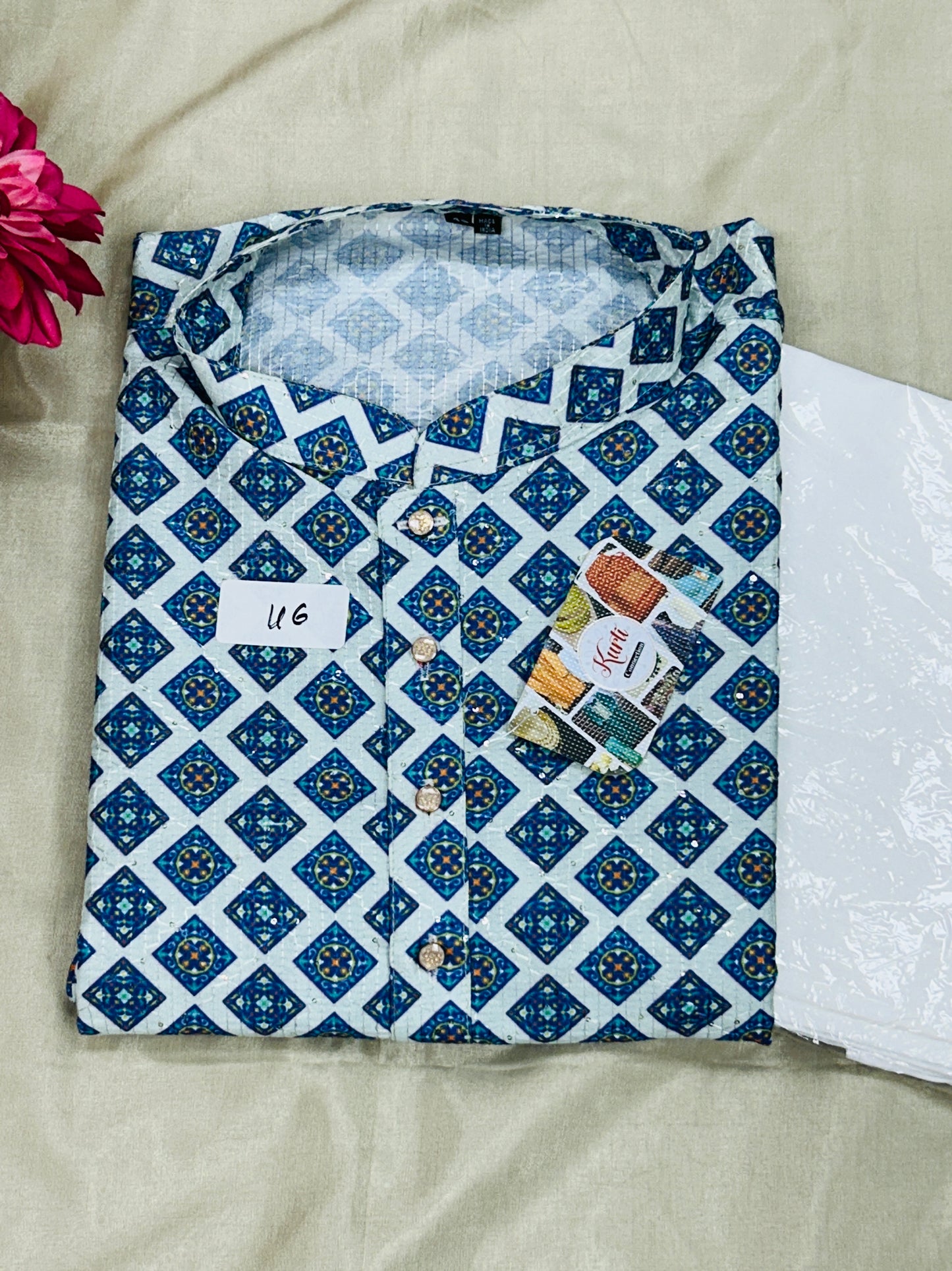 Plus size kurta pajama set for men