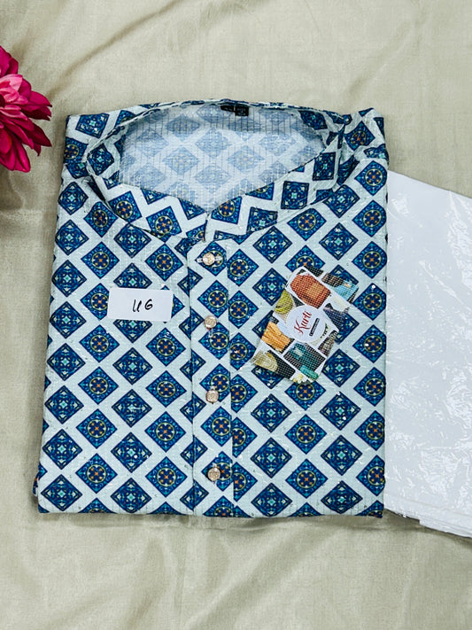 Plus size kurta pajama set for men