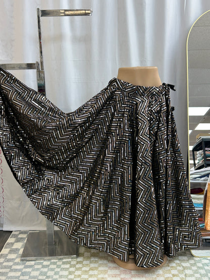Black sequin lehenga