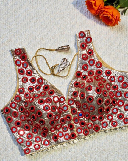 Mirror and shells work blouses by Kurti Connection USA