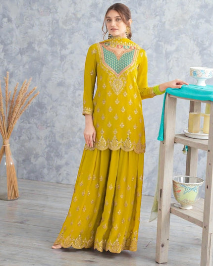 Chiffon sharara suits