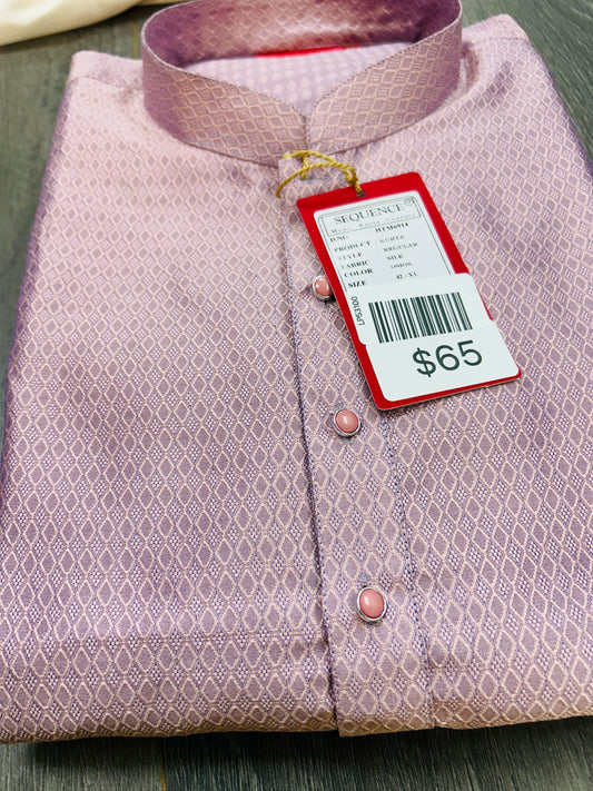 Light purple : silk kurta pant set