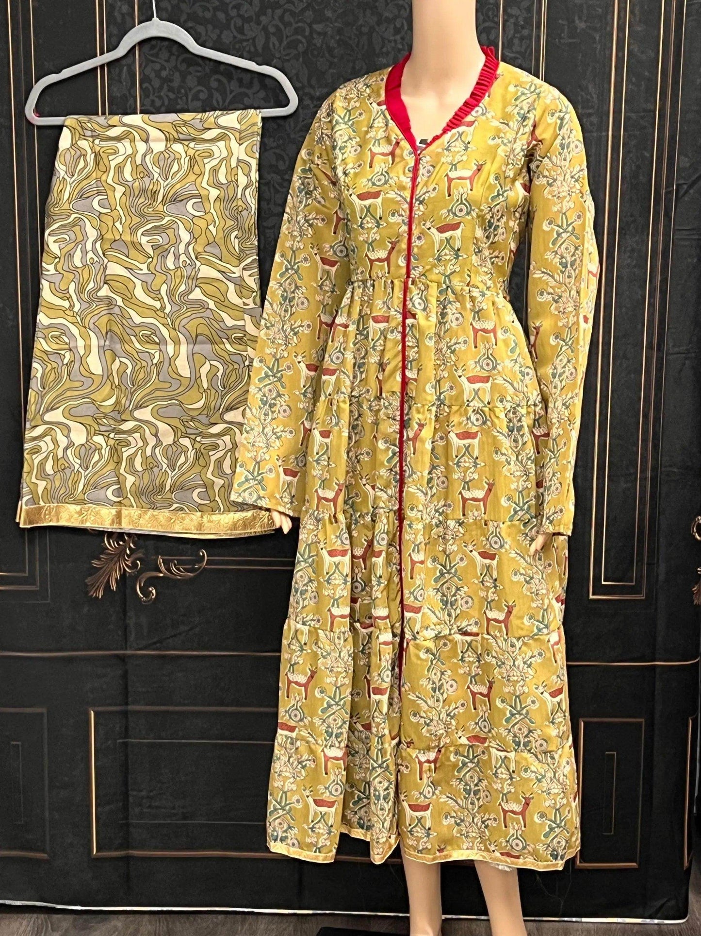 Chanderi silk kurti set - Kurti Connection USA