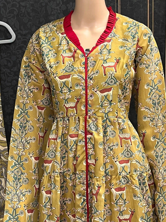 Chanderi silk kurti set - Kurti Connection USA