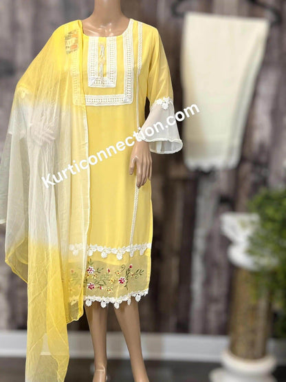 Chiffon salwar suit - Kurti Connection USA