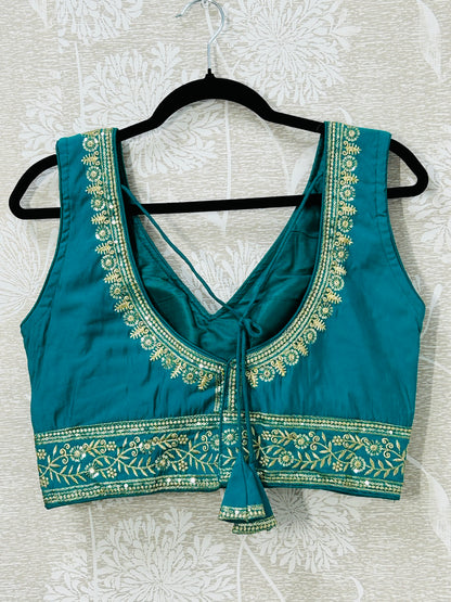 Teal blue blouse