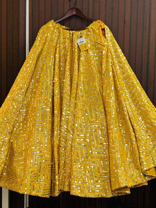 Sequin lehenga : yellow