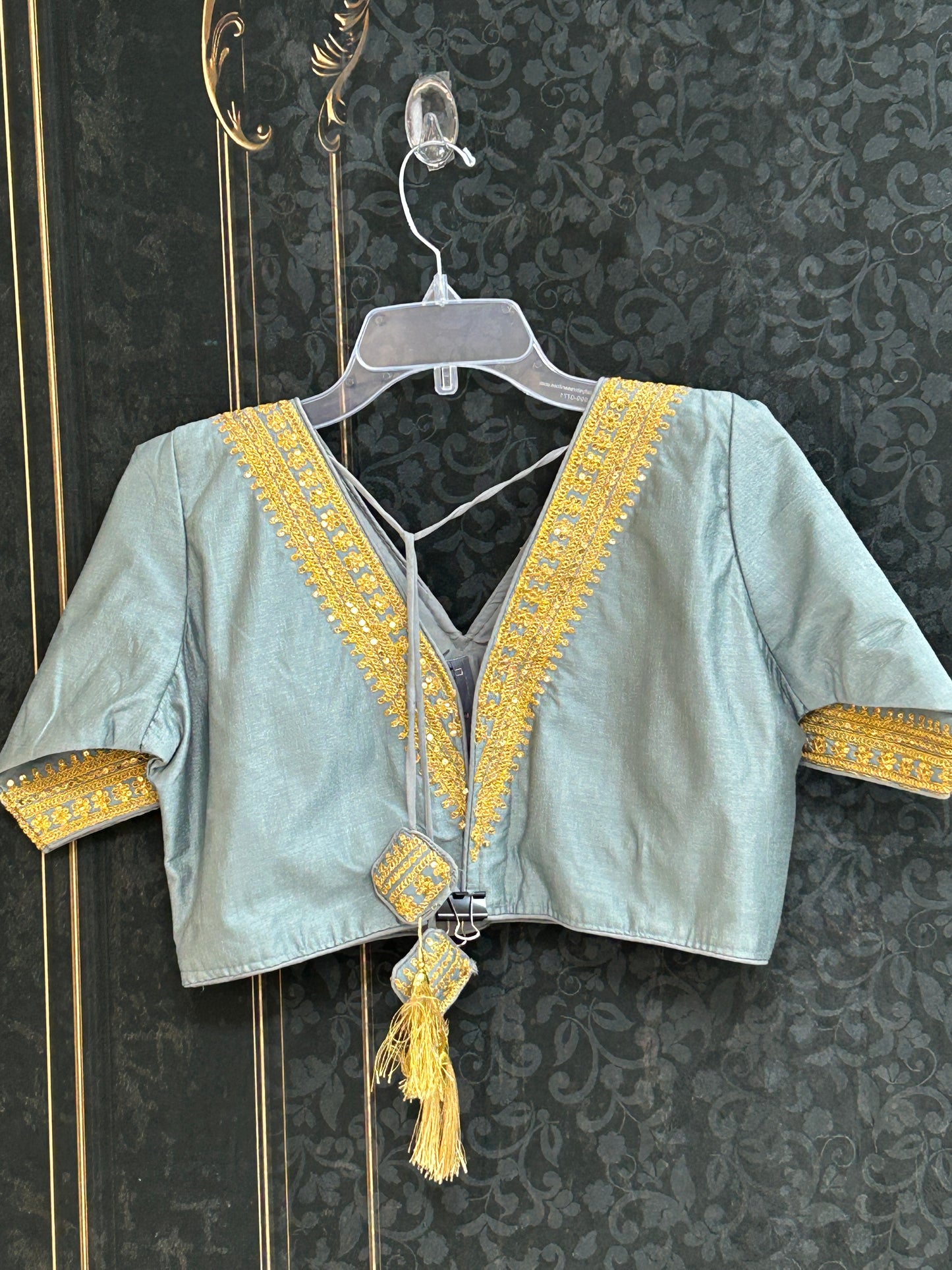 Silk blouse : grey