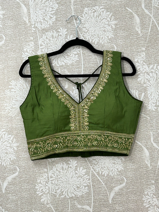 Mehandi green blouse