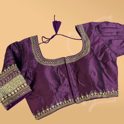Raw silk blouse