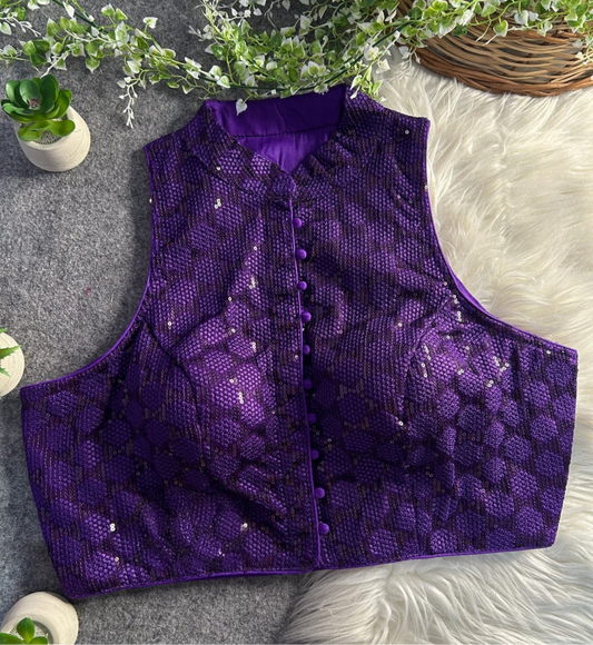Purple Halter neck blouse