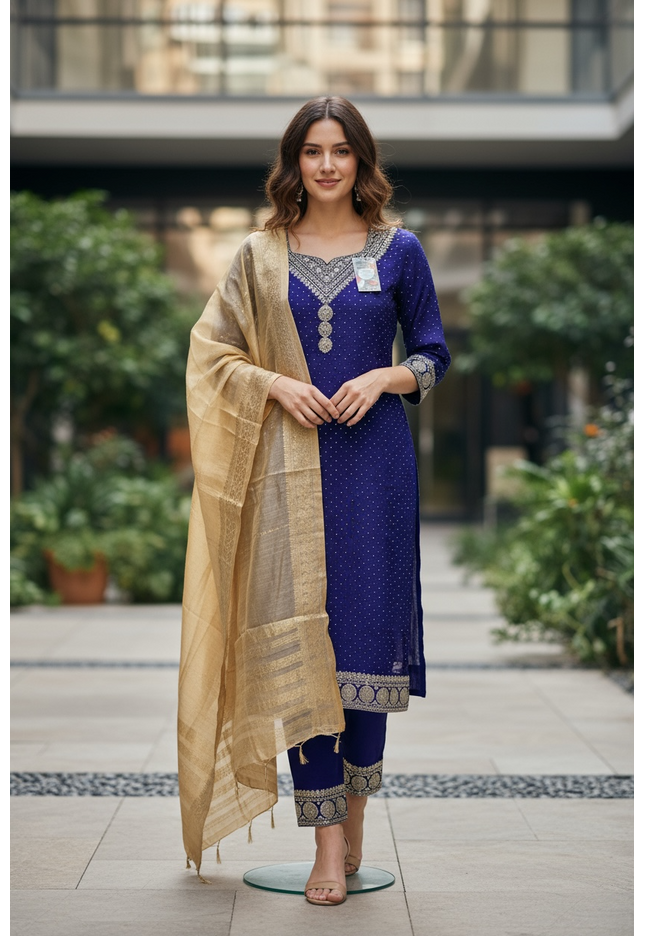 Silk salwar suit