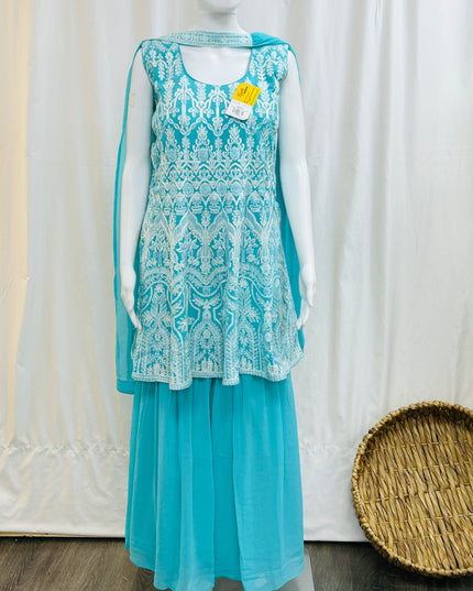 Georgette Sharara set - Kurti Connection USA