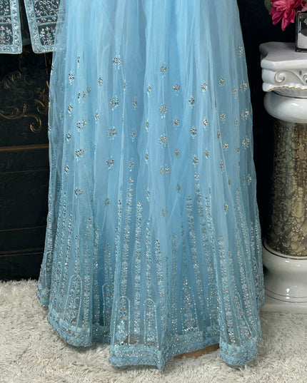 Lehenga set with long blouse - Kurti Connection USA