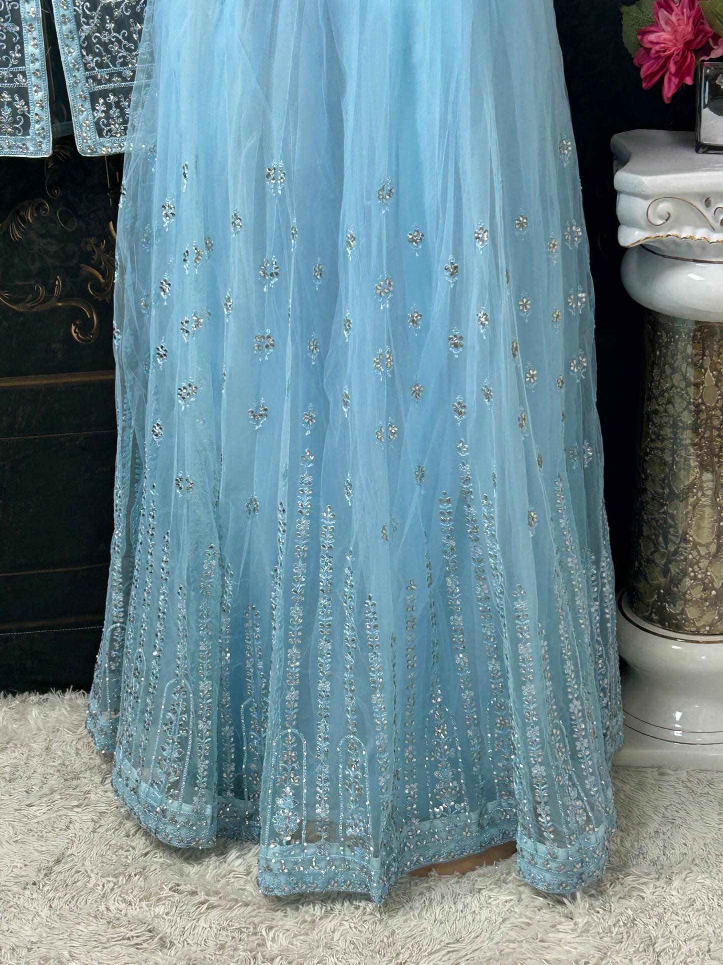 Lehenga set with long blouse