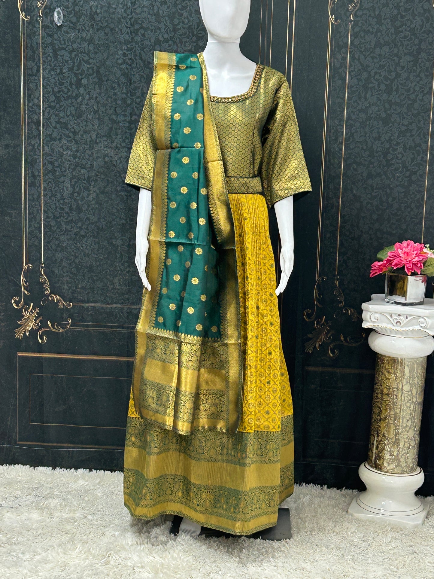 Silk long dress