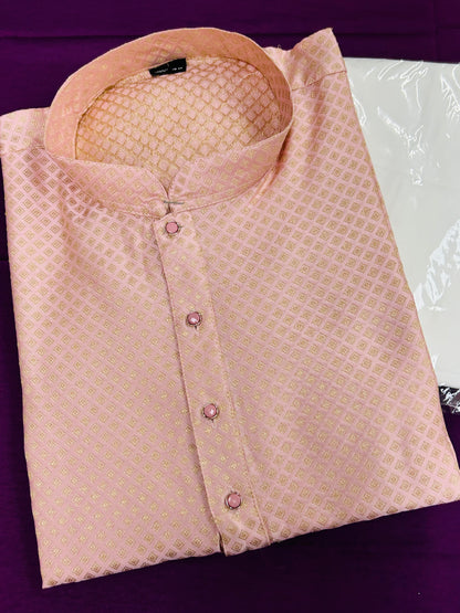 Light peach kurta pajama set