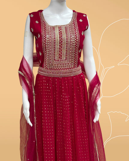 Party wear long dress - Kurti Connection USA