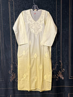 Cotton chikankari kurti / ombré color pattern